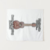 Playing guitar because adulting is hard. vintage wandteppich (Vorderseite (Horizontal))