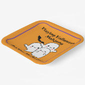 Playing Halloween Mahjong Personalize NAME Pappteller (Gewinkelt)