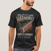 Playing Harmonica Player Harmonica T-Shirt (Vorderseite)