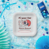 Playing His 50th Inning Baseball Birthday Party Pappteller (Party)