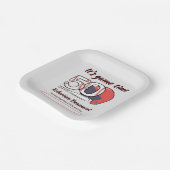 Playing His 50th Inning Baseball Birthday Party Pappteller (Gewinkelt)