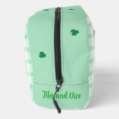 Playing Lucky Mahjong Watercolor Shamrock Tile Bag Waschbeutel (Rechts)