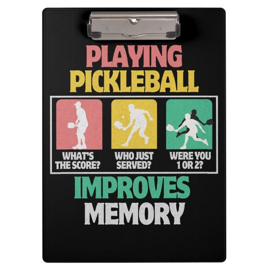 Playing Pickleball Improves Memory Klemmbrett (Vorderseite)