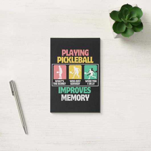 Playing Pickleball Improves Memory Post-it Klebezettel (Büro)