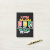 Playing Pickleball Improves Memory Post-it Klebezettel (Auf Schreibtisch)
