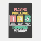 Playing Pickleball Improves Memory Post-it Klebezettel (Vorderseite)
