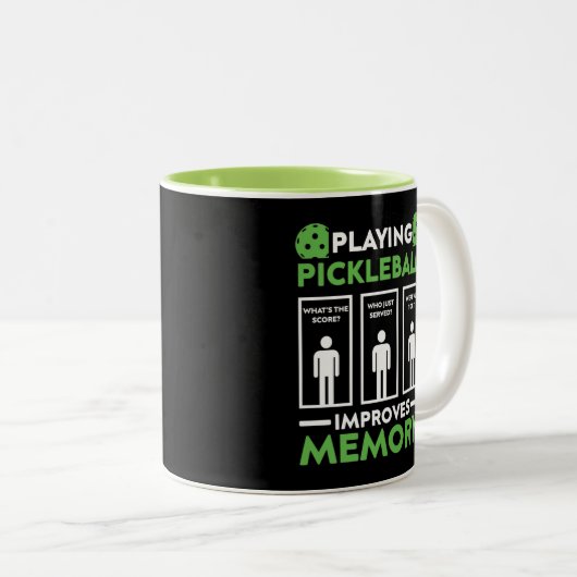 Playing Pickleball Improves Memory Zweifarbige Tasse (VorderseiteRechts)