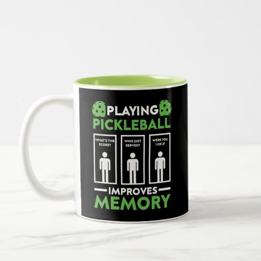 Playing Pickleball Improves Memory Zweifarbige Tasse (Links)