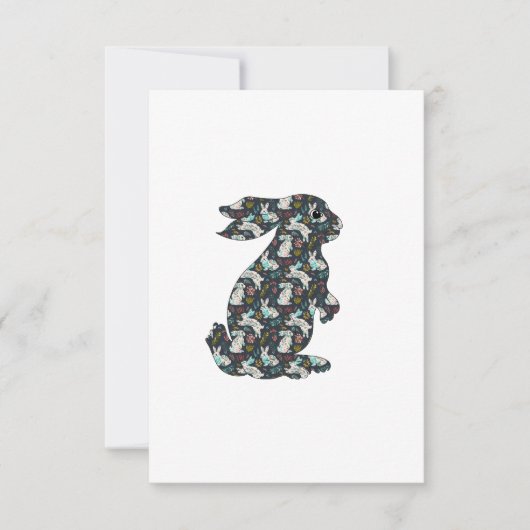 Playing Rabbits Einladung (Vorderseite)