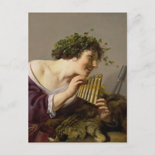 Playing seine Pipes Postkarte (Vorderseite)