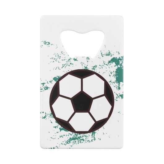 Playing soccer graphic black geldbeutel flaschenöffner (Rückseite)