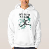 Playing soccer graphic black hoodie (Vorderseite)