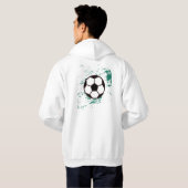Playing soccer graphic black hoodie (Schwarz voll)