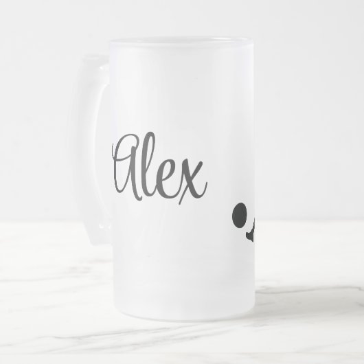 Playing soccer graphic black mattglas bierglas (Vorderseite Links)