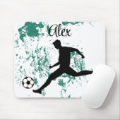 Playing soccer graphic black mousepad (Mit Mouse)