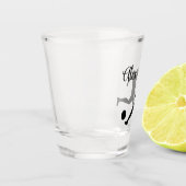 Playing soccer graphic black schnapsglas (Links)