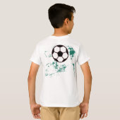 Playing soccer graphic black T-Shirt (Schwarz voll)