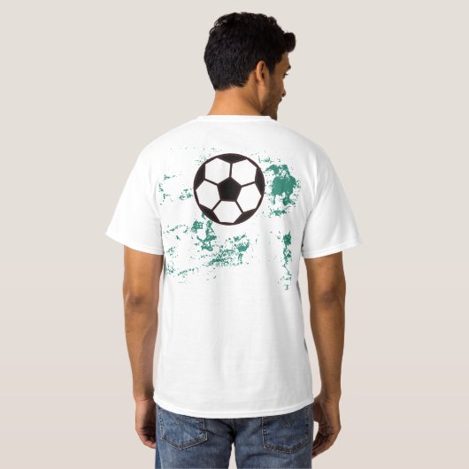 Playing soccer graphic black T-Shirt (Schwarz voll)