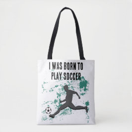 Playing soccer graphic black tasche