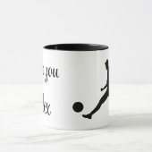 Playing soccer graphic black tasse (Zentrum)