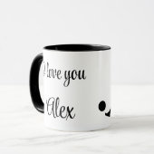 Playing soccer graphic black tasse (Vorderseite Links)