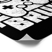 Playing Video Games - Pc Console Gaming - Funny Vi Poster (Ecke)