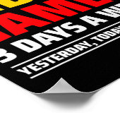 Playing Video Games - Pc Console Gaming - Funny Vi Poster (Ecke)