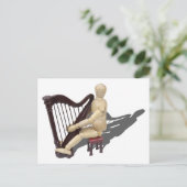 PlayingHarp121210 Postkarte (Stehend Vorderseite)