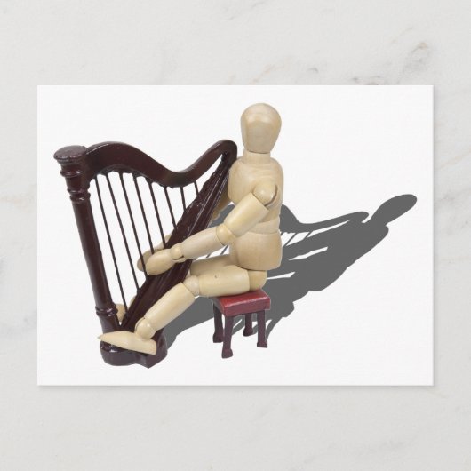 PlayingHarp121210 Postkarte (Vorderseite)