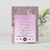 Playlist wedding Invitation (Stehend Vorderseite)