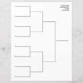 Playoff-Kooperationsschema-Vorlageblatt für 8 Team (Rückseite)