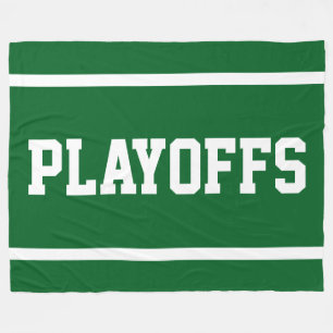 PLAYOFFS Athletic Weißer Text Streifen Auf Fett Gr Fleecedecke