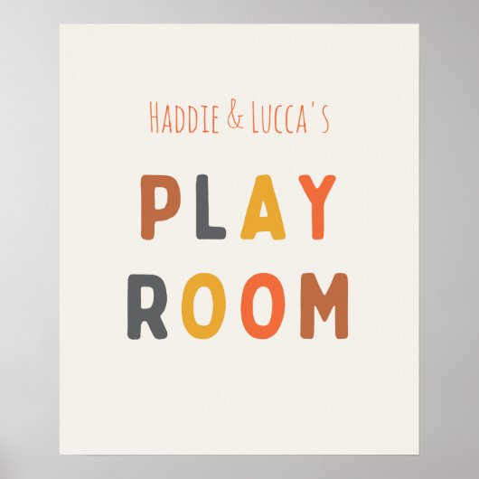 playroom Custom personalized Poster & Prints (Vorne)