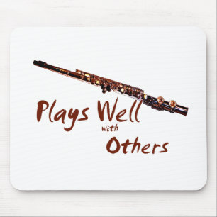 Plays gut mit anderen / Flute Mousepad