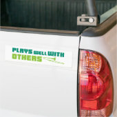 Plays gut mit anderen - Trombone Autoaufkleber (Auf Lkw)