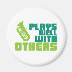 Plays gut mit anderen Tuba Music Gift Magnet