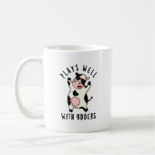 Plays gut mit Udders Funny Cow Puff Kaffeetasse (Links)