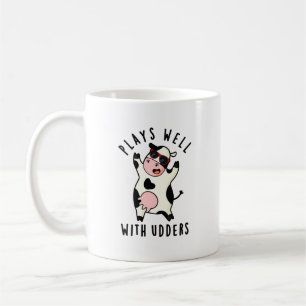 Plays gut mit Udders Funny Cow Puff Kaffeetasse
