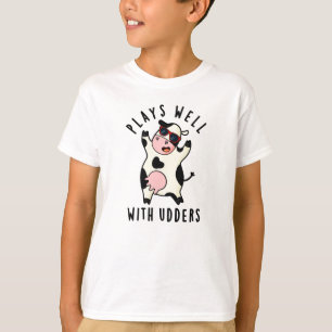 Plays gut mit Udders Funny Cow Puff T-Shirt