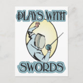 Plays mit Schwertern Postkarte (Vorderseite)