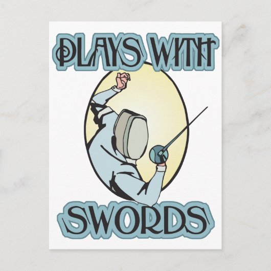 Plays mit Schwertern Postkarte (Vorderseite)