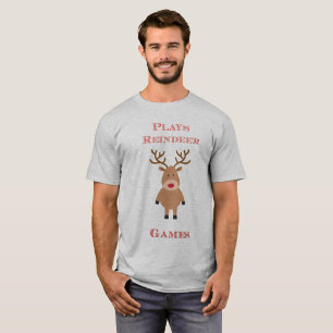 Plays Reindeer Games Christmas T-Shirt