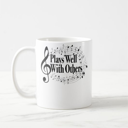 Plays Well With Others Treble Clef Band Orchestra  Kaffeetasse (Links)