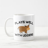 Plays Well With Udders Kaffeetasse (Links)