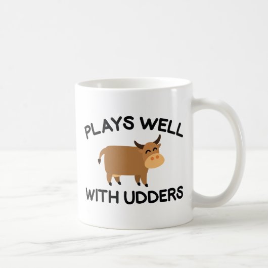 Plays Well With Udders Kaffeetasse (Rechts)