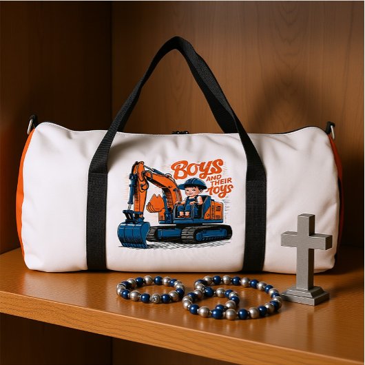 Playtime Atop the Bulldozer Duffle Bag