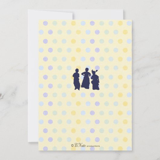 Playtime-Spaß-Vintage Party Einladung - (Rückseite)