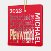 Playwright Extraordinaire CUSTOM Keramikornament (Links)