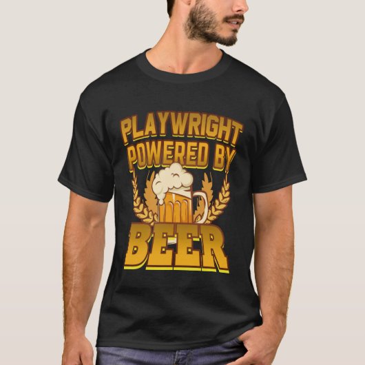 Playwright Powered by Beer T-Shirt (Vorderseite)