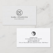 Playwright Writer Author Novelist Visitenkarte (Vorne/Hinten)